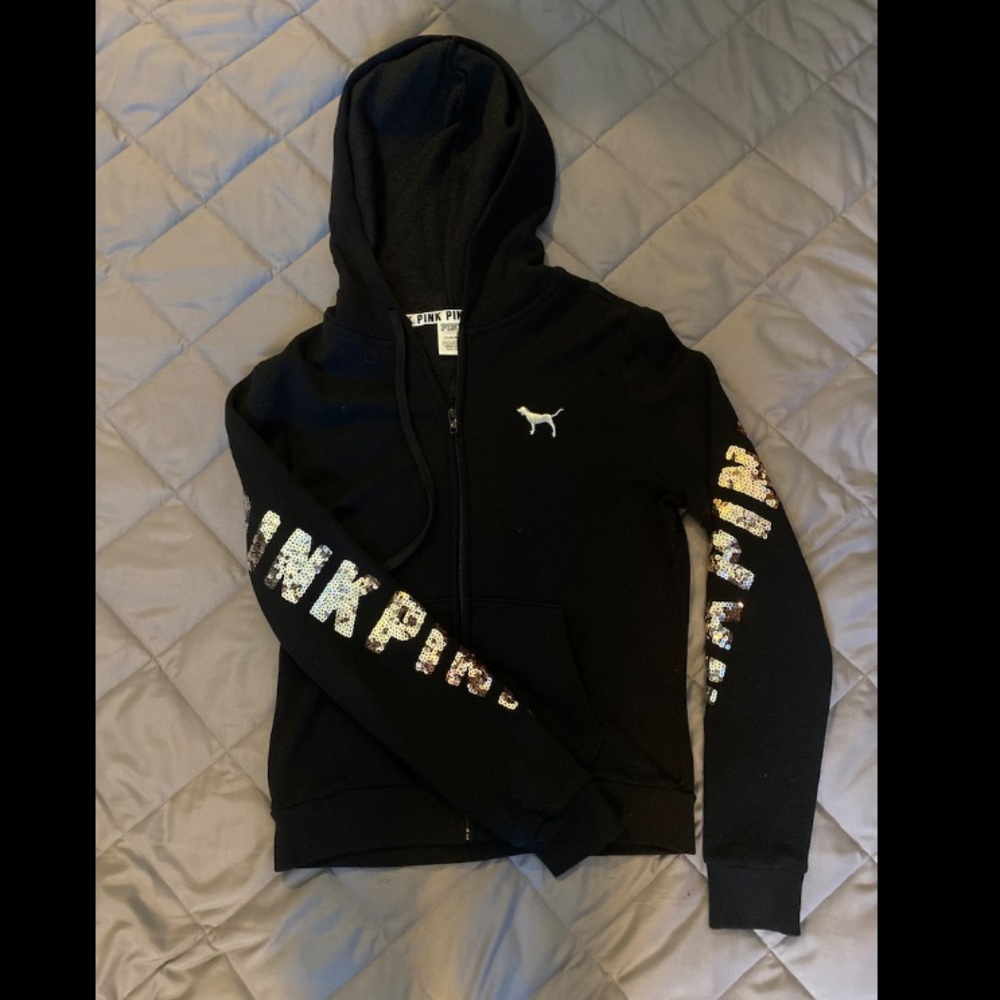 Pink Victoria secret Zip up Hoodie